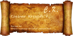 Czeiner Kristóf névjegykártya